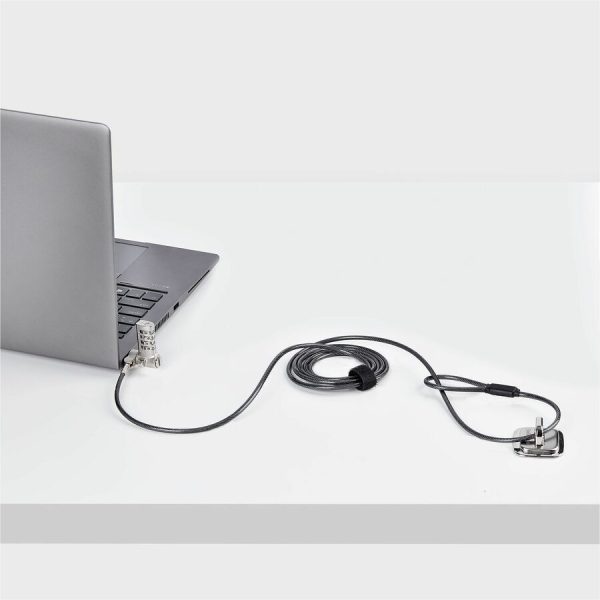 StarTech.com Universal Laptop Cable Lock 6.6ft, Serialized Combo Security Cable For Notebook, Compatible w/Noble Wedge®/Nano/K-Slot - Image 8