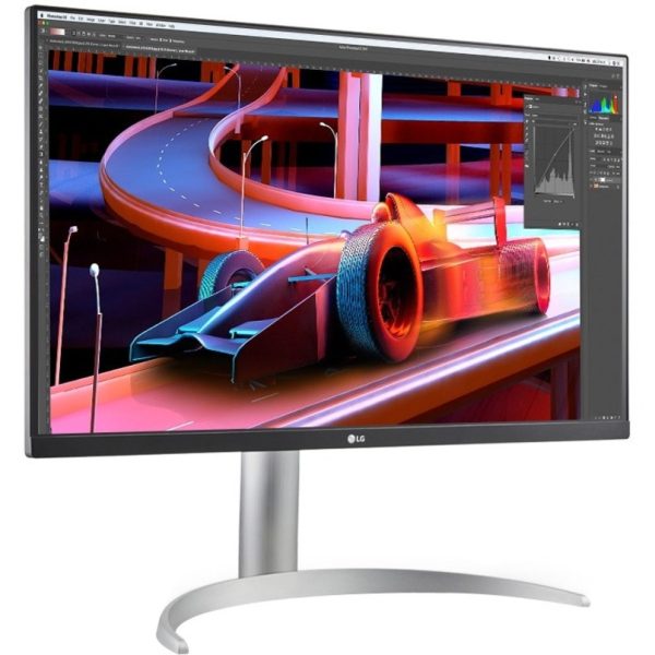 LG 27BP85UN-W 27" Class 4K UHD Gaming LCD Monitor - 16:9 - Silver, Black, White - Image 4