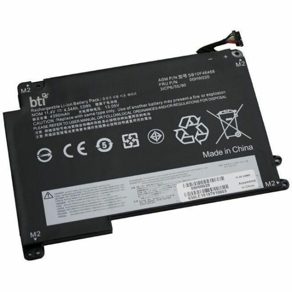 BTI 00HW020-BTI 11.4V 53WHR LI-ION BATTERY 00HW020, 00HW021, SB10F46458, SB10F46459