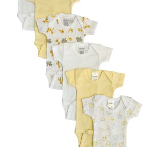 Baby Boy, Baby Girl, Unisex Short Sleeve Onezies Variety (pack Of 6) Nc_0238