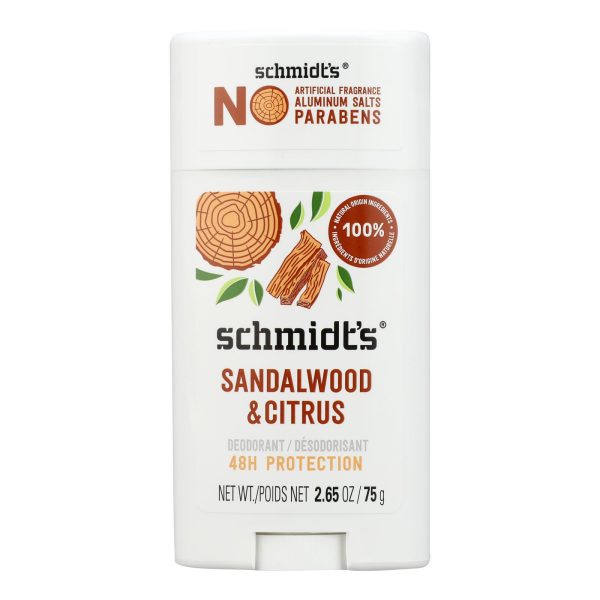 Schmidts - Deodorant Citrus Sandalwd Stk - 1 Each-2.65 OZ - Image 2