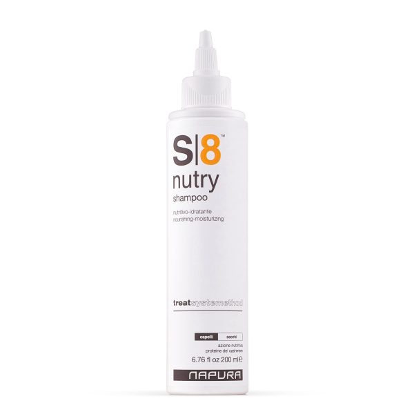 S8 Nourishing Shampoo for Dry & Brittle Hair   Hydrates Softens & Adds Volume   Cashmere Silkshine Proteins Jojoba Oil (6.76 fl oz)
