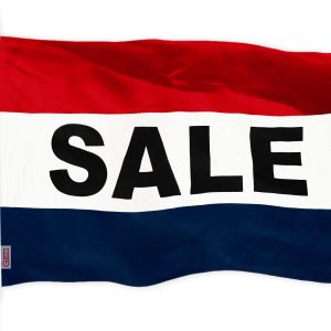 G128 Sale Sign Flag | 3x5 feet | Printed 150D, Indoor/Outdoor, Vibrant Colors, Brass Grommets, Quality Polyester, Much Thicker More Durable Than 100D 75D Polyester