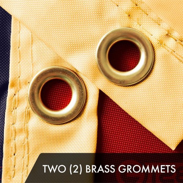 G128 3 Pack: Bennington 76 Tea-Stained Flag | 3x5 Ft | ToughWeave Pro Series Embroidered 420D Polyester | Historical Flag, Embroidered Design, Indoor/Outdoor, Brass Grommets, High Quality - Image 2