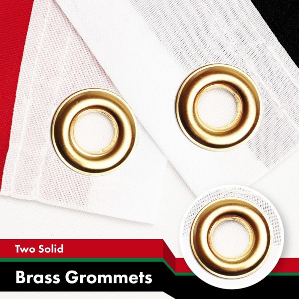 G128 2 Pack: Syria Syrian Flag | 3x5 Ft | LiteWeave Pro Series Printed 150D Polyester | Country Flag, Indoor/Outdoor, Vibrant Colors, Brass Grommets, Thicker and More Durable Than 100D 75D Polyester - Image 2