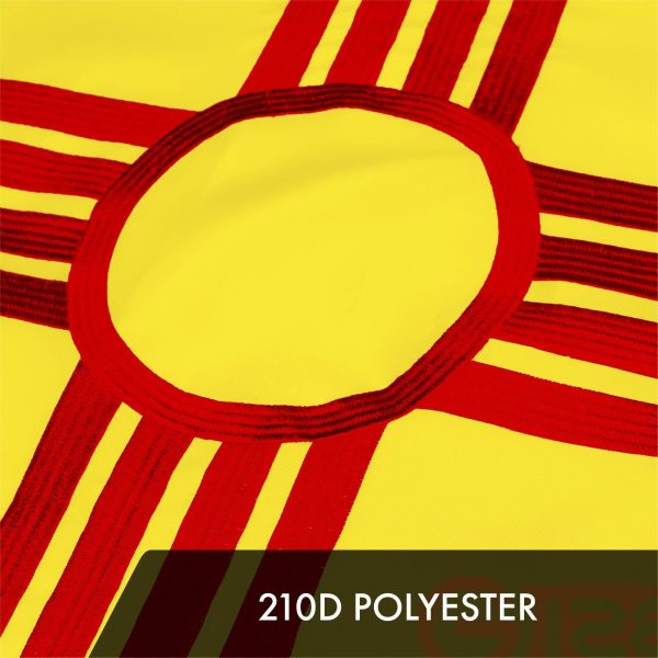 G128 5 Pack: New Mexico NM State Flag | 2x3 Ft | ToughWeave Series Embroidered 300D Polyester | Embroidered Design, Indoor/Outdoor, Brass Grommets - Image 4