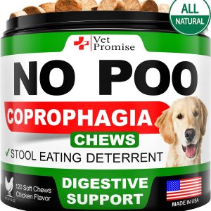 No Poo Chews   Coprophagia Stool Eating Deterrent for Dogs   Prevent Dog from Eating Poop   Stop Eating Poop for Dogs with Probiotics & Enzymes   Forbid for Dogs   Made in USA   120 Soft Treats