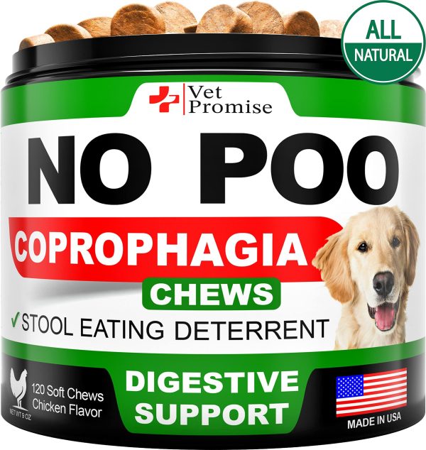 No Poo Chews   Coprophagia Stool Eating Deterrent for Dogs   Prevent Dog from Eating Poop   Stop Eating Poop for Dogs with Probiotics & Enzymes   Forbid for Dogs   Made in USA   120 Soft Treats
