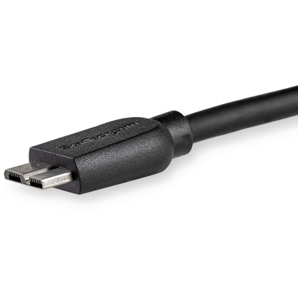 StarTech.com 2m (6ft) Slim SuperSpeed USB 3.0 (5Gbps) A to Micro B Cable - M/M - Image 3