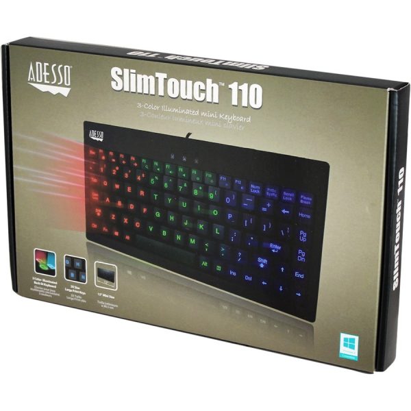 Adesso 3-Color Illuminated Mini Keyboard - Image 7