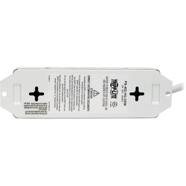 Eaton Tripp Lite Series Safe-IT UL 1363A Medical-Grade Power Strip for Patient-Care Vicinity, 4x 15A Hospital-Grade Outlets, 2 ft. Cord - Image 3