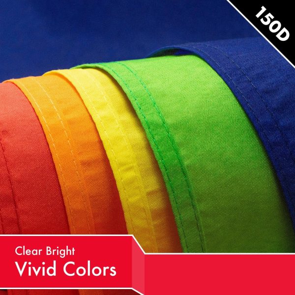 G128 10 Pack: Solid Red Color Flag | 2.5x4 Ft | LiteWeave Pro Series Printed 150D Polyester | Indoor/Outdoor, Vibrant Colors, Brass Grommets, Thicker and More Durable Than 100D 75D Polyester - Image 3