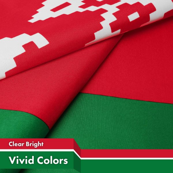 G128 10 Pack: Belarus Belarusian Flag | 3x5 Ft | LiteWeave Pro Series Printed 150D Polyester | Country Flag, Indoor/Outdoor, Vibrant Colors, Brass Grommets, Thicker and More Durable Than 100D 75D Poly - Image 3