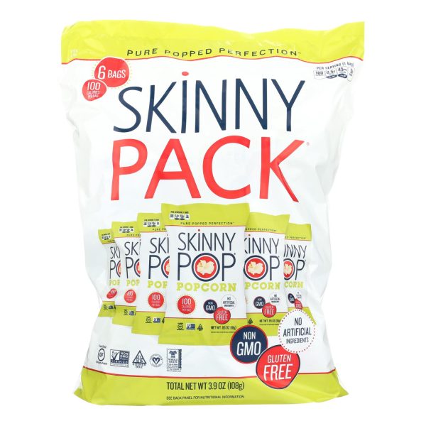 Skinnypop Popcorn 100 Calorie Popcorn Bags - Case of 10 - 0.65 oz. - Image 2