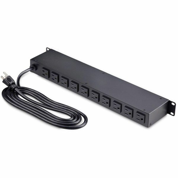 StarTech.com 12-Outlet Horizontal Rack Mount Metered PDU, 1U Server Power Strip w/Surge Protector, 125V/15A, 8ft (2.4m) Power Cord, TAA - Image 8