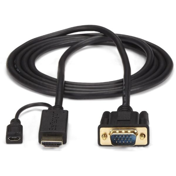 StarTech.com HDMI to VGA Cable - 10 ft / 3m - 1080p - 1920 x 1200 - Active HDMI Cable - Monitor Cable - Computer Cable - Image 2