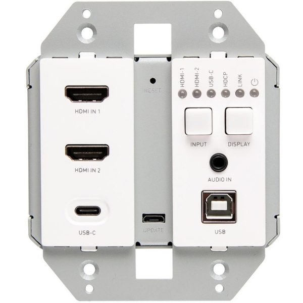 C2G HDBaseT Dual 4K HDMI Extender + USB C, 3.5mm and USB B to A over Cat - HDMI Wall Plate to Receiver Box - 4K 60Hz - Image 5