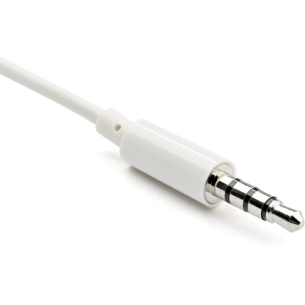 StarTech.com 3.5mm 4 Position to 2x 3 Position 3.5mm Headset Splitter Adapter M/F - White - Image 3