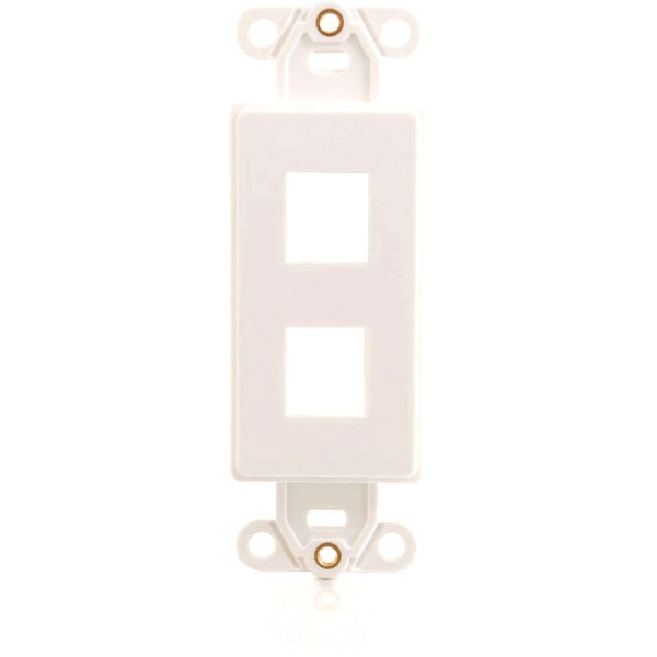 C2G Decora Style 2-Port Multimedia Keystone Insert - White - Image 2