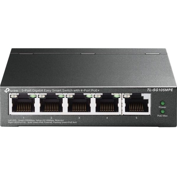 TP-Link TL-SG105MPE - 5-Port Gigabit Easy Smart Switch with 4-Port PoE+ - Image 2