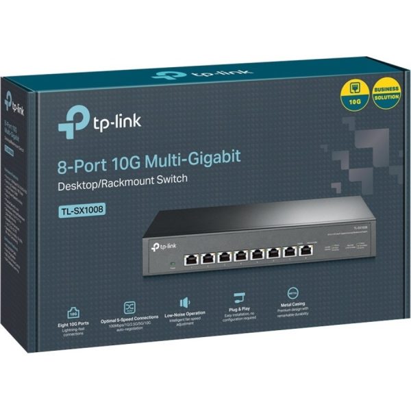 TP-Link TL-SX1008 - 8 Port 10G/Multi-Gig Unmanaged Ethernet Switch - Image 5