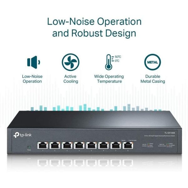 TP-Link TL-SX1008 - 8 Port 10G/Multi-Gig Unmanaged Ethernet Switch - Image 8