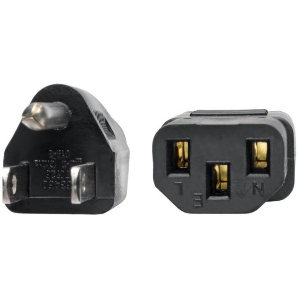 Eaton Tripp Lite Series Desktop Computer AC Power Cable, NEMA 5-15P to C13 - 10A, 125V, 18 AWG, 3 ft. (0.91 m), Black - Image 3