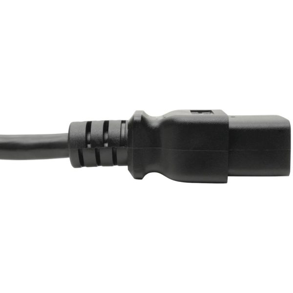 Eaton Tripp Lite Series Computer Power Cord, C19 to NEMA 5-15P - Heavy-Duty, 15A, 125V, 14 AWG, 10 ft. (3.05 m), Black - Image 4