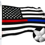 Thin Red & Thin Blue Line Flag 220GSM Embroidered Spun Polyester 3x5 Ft