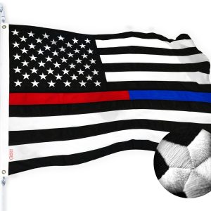 Thin Red & Thin Blue Line Flag 220GSM Embroidered Spun Polyester 3x5 Ft