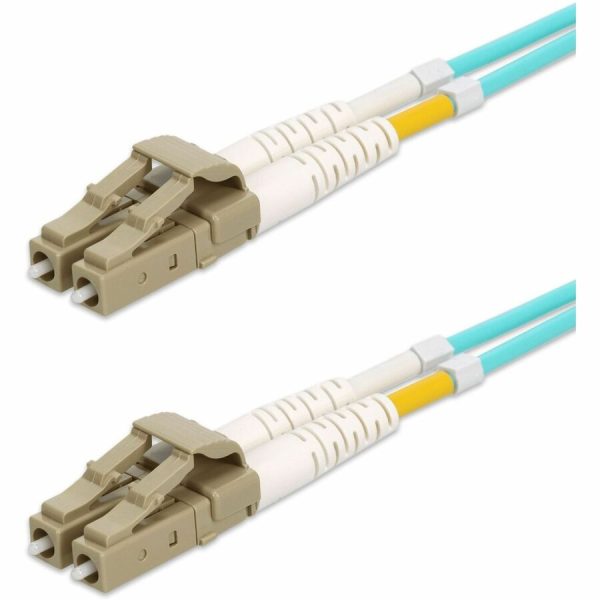 AddOn 8m LC (Male) to LC (Male) Aqua OM4 Duplex Fiber OFNR (Riser-Rated) Patch Cable - Image 2