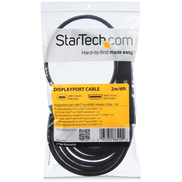 StarTech.com USB C to HDMI Cable - 3 ft / 1m - USB-C to HDMI 4K 60Hz - USB Type C to HDMI - Computer Monitor Cable - Image 5