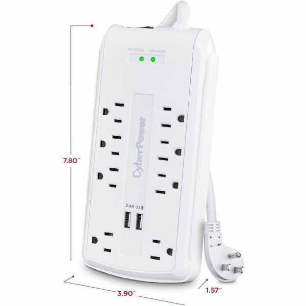 CyberPower CSP806U Professional 8 - Outlet Surge Protector with 3000 J Surge Suppression - Image 3