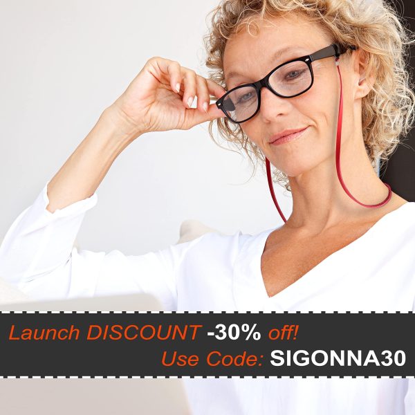 Eyeglass Chains for Women Men   Premium ECO Leather Glasses Strap Holder   Eyeglasses Chain Cords String   Eyeglass Lanyards Holders Around Neck - Image 7