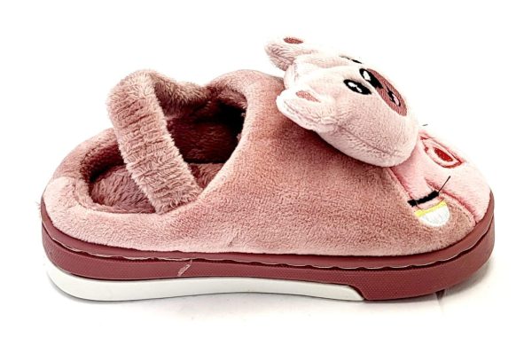 Kids House Shoes Faux Fur Slippers Pink - Image 2