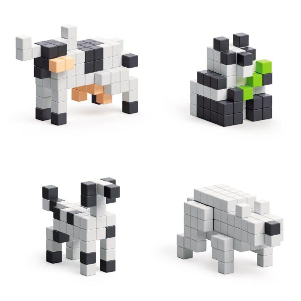 PIXIO Black & White Animals - 195 Magnetic Blocks in 4 Colors + Free App - Image 3