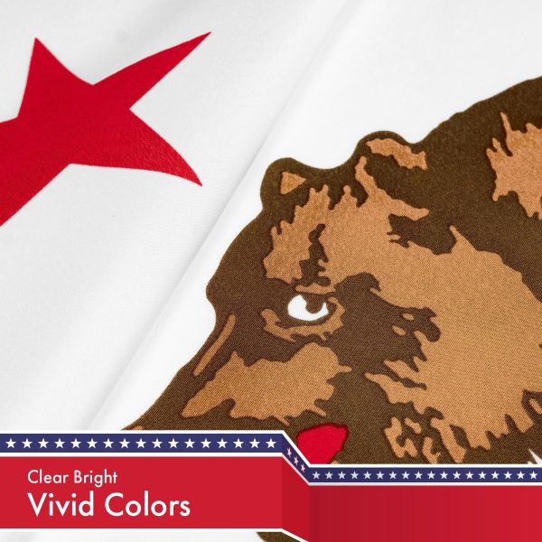 California State Flag 150D Printed Polyester 3x5 Ft - Image 3