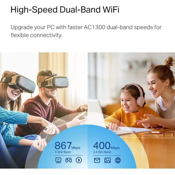 TP-Link Archer T3U Nano - AC1300 2.4G/5G Dual Band Nano USB WiFi Adapter for PC - Image 6