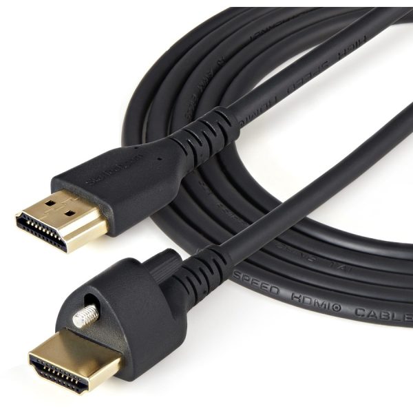 StarTech.com 2m(6ft) HDMI Cable with Locking Screw, 4K 60Hz HDR High Speed HDMI 2.0 Cable with Ethernet, Secure Locking Connector, M/M - Image 4