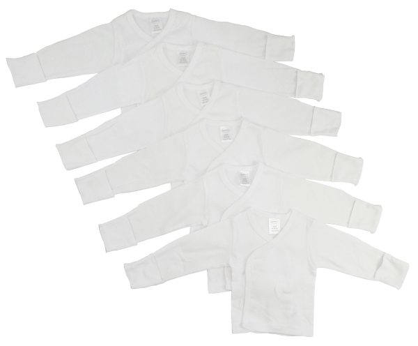 Preemie Long Sleeve Side Snap With Mitten  6 Packcuff Cs_071p_071p