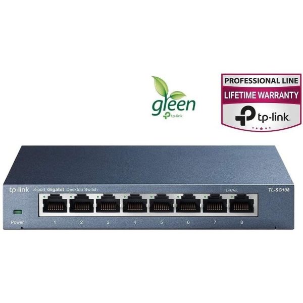 TP-LINK TL-SG108 - 8 Port Gigabit Unmanaged Ethernet Network Switch - Image 10