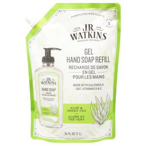 J.R. Watkins - Hand Soap Refill Aloe Green Tea - Case of 3-34 FZ