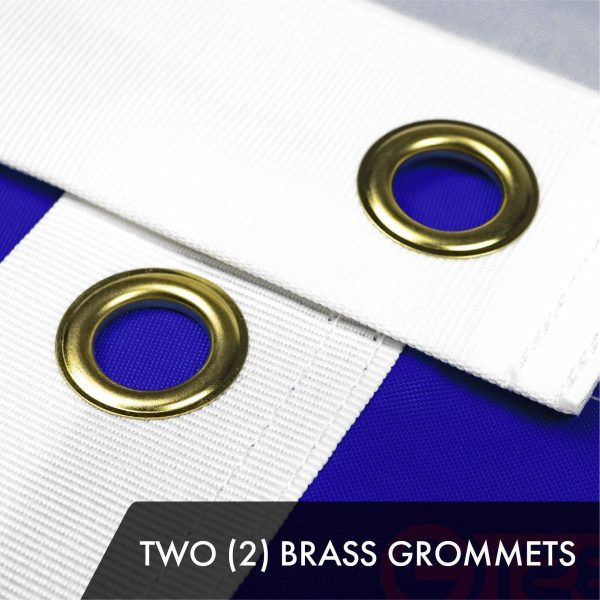 G128 Combo Pack: American USA Flag 1x1.5 Ft & Christian Flag 1x1.5 Ft | Both ToughWeave Series Embroidered 300D Polyester, Embroidered Design, Indoor/Outdoor, Brass Grommets - Image 3