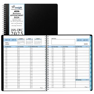 2025 Appointment Book & Planner   6.5 x 8.5 inches Large Tabbed Daily Hourly Weekly Planner Calendar & Schedule Book 30 Minute time Slots Business & Personal Planner Jan 2025  Dec 2025  Blue
