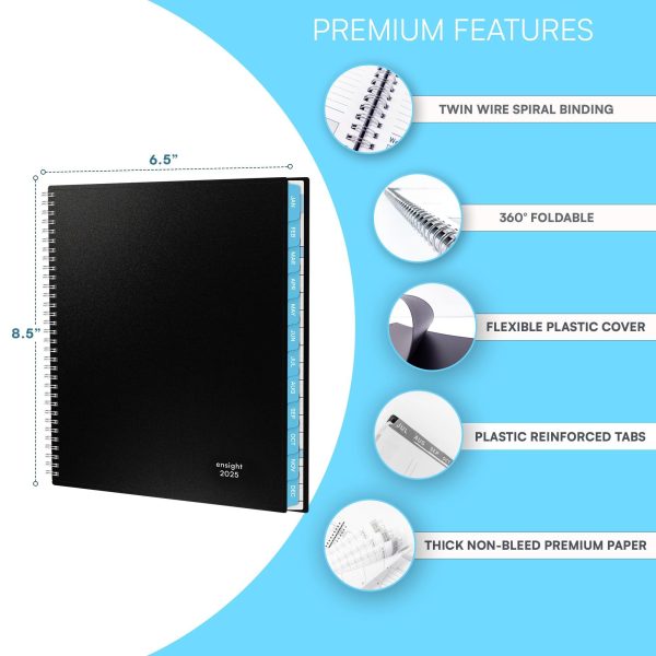 2025 Appointment Book & Planner   6.5 x 8.5 inches Large Tabbed Daily Hourly Weekly Planner Calendar & Schedule Book 30 Minute time Slots Business & Personal Planner Jan 2025  Dec 2025  Blue - Image 2