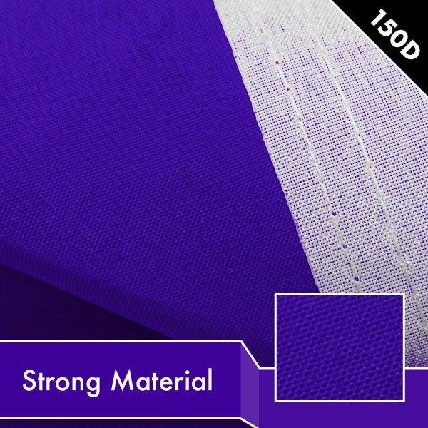 Solid Violet Color Flag 3x5 Ft 3-Pack Printed 150D Polyester By G128 - Image 4