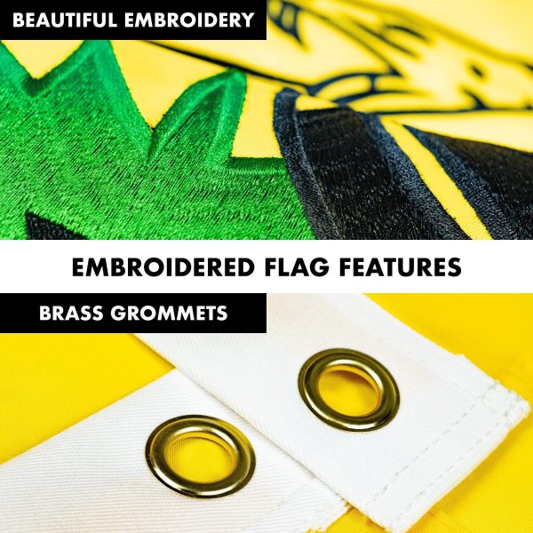 G128 - 5 Feet Tangle Free Spinning Flagpole (White) Gadsden Flag Brass Grommets Embroidered 2x3 ft (Flag Included) Aluminum Flag Pole - Image 4