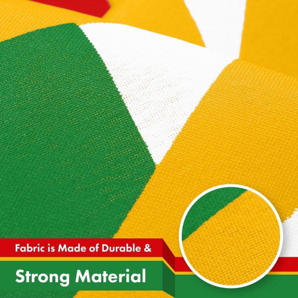 G128 3 Pack: Kurdistan Region Flag | 3x5 Ft | LiteWeave Pro Series Printed 150D Polyester | Country Flag, Indoor/Outdoor, Vibrant Colors, Brass Grommets, Thicker and More Durable Than 100D 75D Poly - Image 4