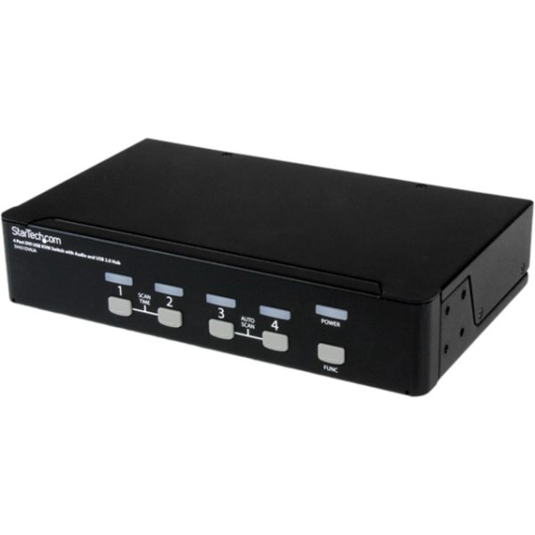 StarTech.com 4 Port DVI + USB KVM Switch with Audio - KVM switch - USB 2.0 Hub - 2 ports - 1 local user - 1U - Image 4