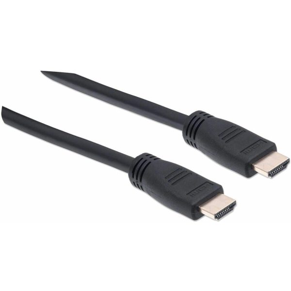 Manhattan HDMI Cable with Ethernet (CL3 rated, suitable for In-Wall use), 4K@60Hz (Premium High Speed), 8m, Male to Male, Black, Ultra HD 4k x 2k, In-Wall rated, Fully Shielded, Gold Plated Contacts, Lifetime Warranty, Polybag - Image 3